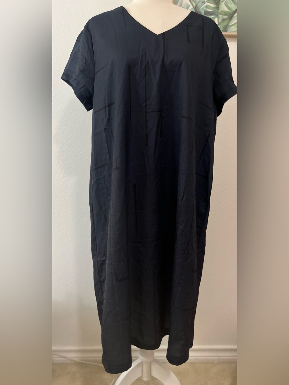 Misslook Midi Dress 2XL Blue Short Sleeve Comfy
